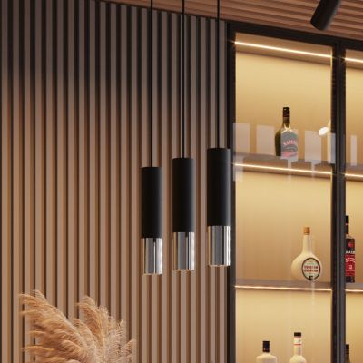 Lampa wisząca LOOPEZ 1 czarny/chrom (SL.0940)